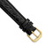 deBeer Black Alligator-Grain Leather Watch Band BA22, BA22-14, View 11