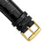 deBeer Black Chronograph Crocodile-Grain Leather Watch Band BA100, BAY100-22, View 77