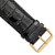 deBeer Black Chronograph Crocodile-Grain Leather Watch Band BA100, BAY100-28, View 86