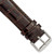 deBeer Brown Chronograph Crocodile-Grain Leather Watch Band BA102, BA102-20, View 26