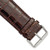 deBeer Brown Chronograph Crocodile-Grain Leather Watch Band BA102, BA102-28, View 41