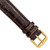 deBeer Brown Chronograph Crocodile-Grain Leather Watch Band BA102, BAY102-18, View 58