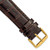 deBeer Brown Chronograph Crocodile-Grain Leather Watch Band BA102, BAY102-20, View 64