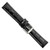 deBeer Black Chronograph Crocodile-Grain Leather Watch Band BA127, BA127-18, View 5
