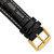 deBeer Black Chronograph Crocodile-Grain Leather Watch Band BA127, BAY127-19, View 21