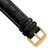 deBeer Black Chronograph Crocodile-Grain Leather Watch Band BA127, BAY127-20, View 24