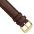 deBeer Brown Lizard-Grain Leather Watch Band BA16, BA16-17, View 19