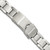 deBeer Silver-Tone Oyster-Style Stainless Steel Watch Band BA264