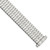 deBeer Silver-Tone Thin-Flexo Stainless Steel Watch Band BA273