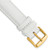 deBeer White Chronograph Crocodile-Grain Leather Watch Band BA108, BAY108-18, BAY108L-18, View 35