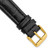 deBeer Black Matte Alligator-Grain Leather Watch Band BA208, BA208-18, View 12