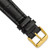 deBeer Black Matte Alligator-Grain Leather Watch Band BA208, BA208-19, View 16