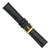deBeer Black Matte Alligator-Grain Leather Watch Band BA208, BA208-20, View 22