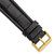 deBeer Black Matte Alligator-Grain Leather Watch Band BA208, BA208-22, View 24
