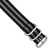 deBeer Black and Gray Striped Nylon Watch Band BA380