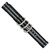 deBeer Black and Gray Striped Ballistic Nylon Watch Band BA390, BA390-18, View 5