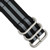 deBeer Black and Gray Striped Ballistic Nylon Watch Band BA390, BA390-24, View 11