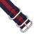 deBeer Navy and Red Striped Nylon Watch Band 2264
