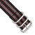 deBeer Black, Gray and Red Striped Nylon Watch Band 2282