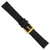 deBeer Black Nylon and Leather Watch Band BA386, BA386-18, View 4
