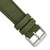 deBeer Olive Nylon and Leather Watch Band BA387
