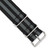 deBeer Black and Gray Striped Nylon Watch Band 252