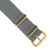 deBeer Gray Nylon Watch Band 256, 256-GOLD-18, 256-GOLD-20, View 4