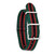 deBeer Green, Red and Black Striped Nylon Watch Band 263, 263-18, 263-20, View 3