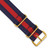 deBeer Navy and Red Striped Nylon Watch Band 264, 264-GOLD-18, 264-GOLD-20, View 3