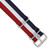 deBeer Red, White and Navy Striped Nylon Watch Band 265