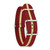 deBeer Red and Tan Striped Nylon Watch Band 268-20, 268-20, View 3