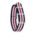 deBeer Navy, White and Red Striped Nylon Watch Band 275, 275-18, 275-20, View 3