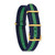 deBeer Navy and Green Striped Nylon Watch Band 285, 285-GOLD-18, 285-GOLD-20, View 6