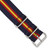 deBeer Navy, Red and Yellow Striped Nylon Watch Band 287-20