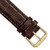 deBeer Brown Crocodile-Grain Leather Watch Band BA86, BA86-19, View 22