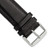 deBeer Black Chronograph Leather Watch Band BA141, BA141L-24, View 34