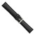 deBeer Black Chronograph Leather Watch Band BA141, BA141S-22, View 39