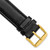 deBeer Black Chronograph Leather Watch Band BA141, BAY141-19, View 49