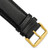 deBeer Black Chronograph Leather Watch Band BA141, BAY141-24, View 58
