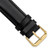 deBeer Black Leather Watch Band BA18, BA18-20, View 34
