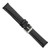 deBeer Black White-Stitched Leather Watch Band BA99, BA99L-16, BA99L-18, View 49