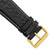 deBeer Black White-Stitched Leather Watch Band BA99, BAY99-28, View 101