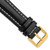 deBeer Black White-Stitched Oil-Tanned Leather Watch Band BA192, BA192-19, View 16