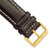 deBeer Brown White-Stitched Oil-Tanned Leather Watch Band BA193, BA193-24, View 28