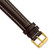 deBeer Brown White-Stitched Oil-Tanned Leather Watch Band BA193, BA193L-18, View 32