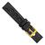 deBeer Black Grand Prix Leather Watch Band with White Stitching BA370, BA370-18, View 5