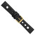 deBeer Black Grand Prix Leather Watch Band with White Stitching BA370, BA370-20, View 9