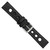 deBeer Black Grand Prix Leather Watch Band with White Stitching BA370, BAW370-20, View 24