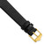 deBeer Black Flat Lizard-Grain Leather Watch Band BA93, BA93-16, View 15