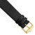 deBeer Black Flat Lizard-Grain Leather Watch Band BA93, BA93-20, View 31
